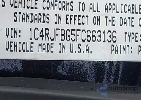 2015 Jeep Grand Cherokee Limited from USA, damaged, VIN 1C4RJFBG5FC663136